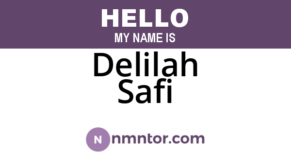 Delilah Safi