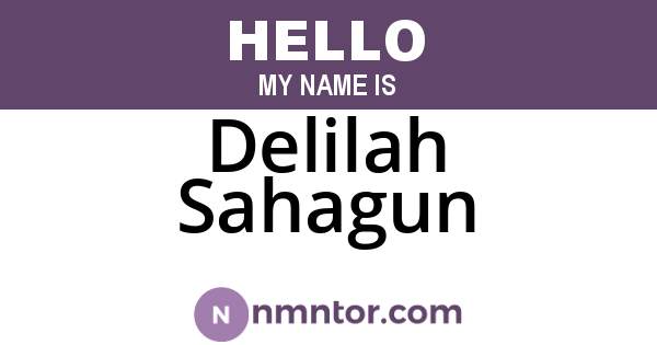 Delilah Sahagun