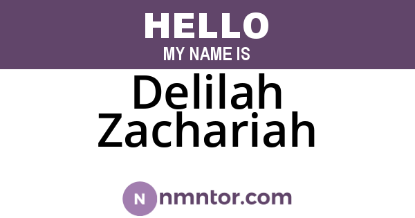 Delilah Zachariah