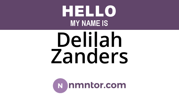 Delilah Zanders