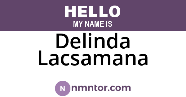 Delinda Lacsamana
