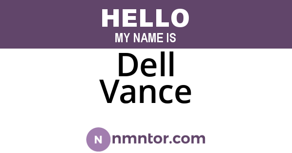 Dell Vance
