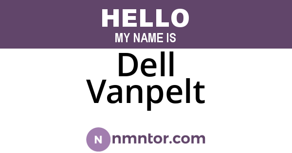 Dell Vanpelt