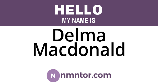 Delma Macdonald