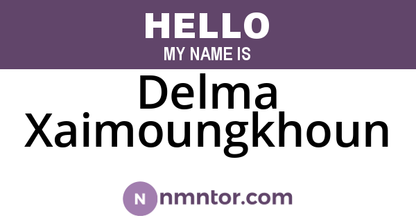 Delma Xaimoungkhoun