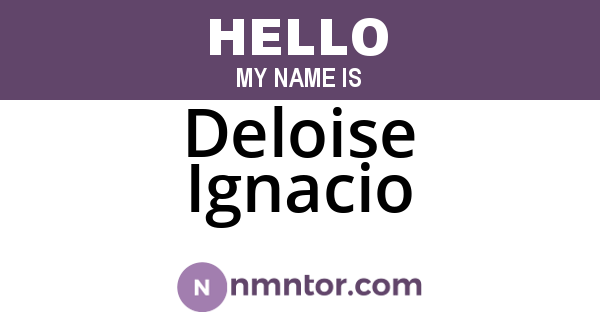 Deloise Ignacio