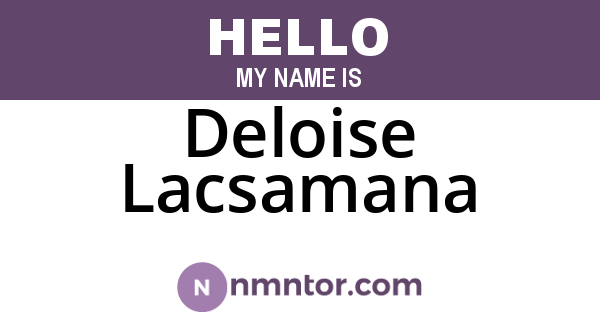 Deloise Lacsamana