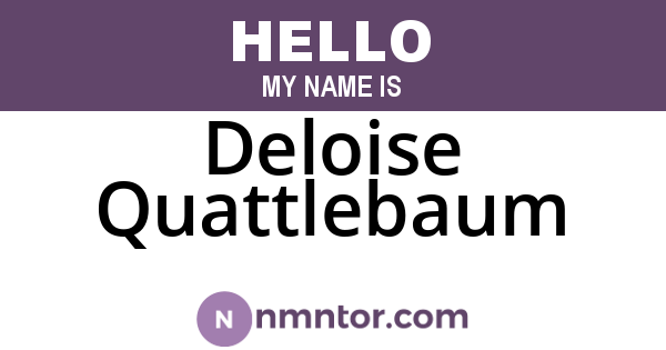 Deloise Quattlebaum