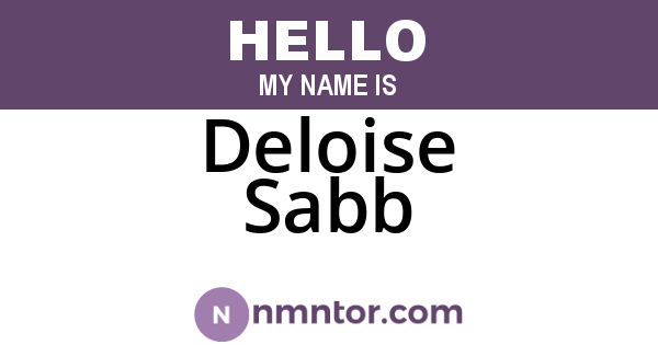 Deloise Sabb