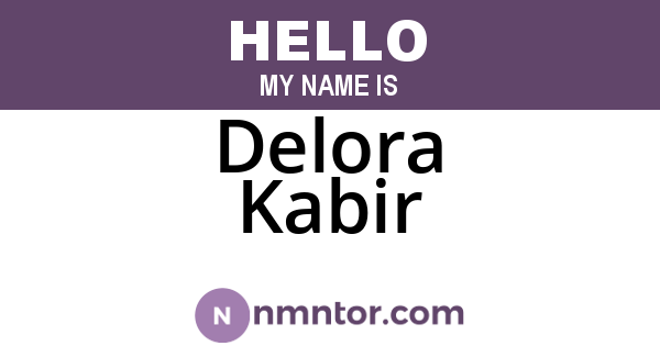Delora Kabir
