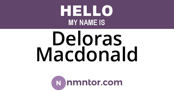 Deloras Macdonald