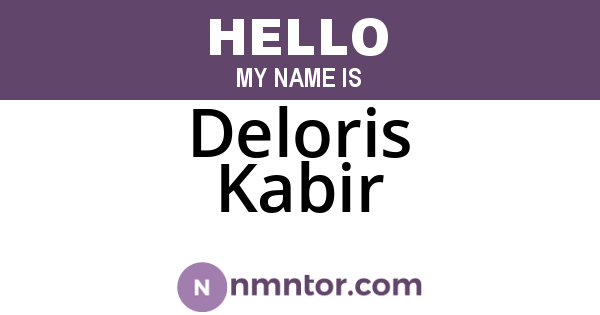 Deloris Kabir