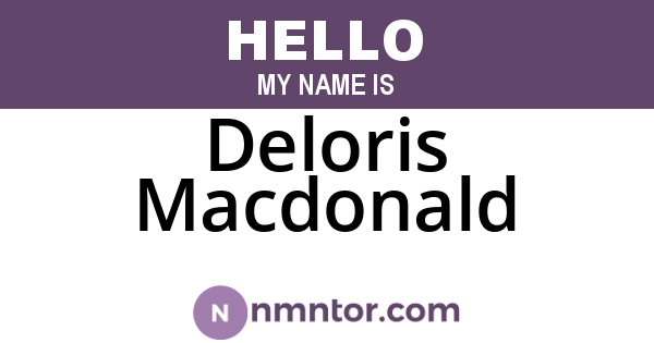 Deloris Macdonald