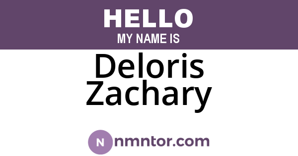 Deloris Zachary