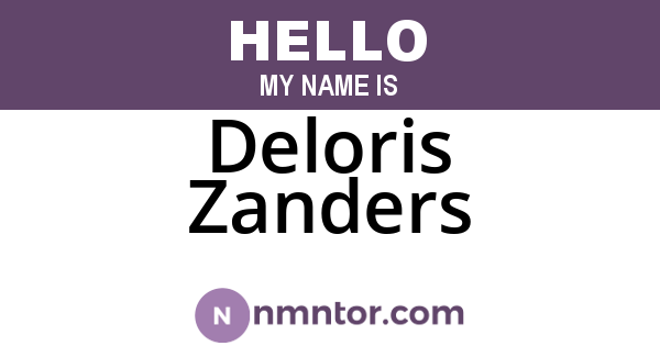 Deloris Zanders