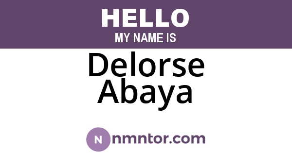 Delorse Abaya