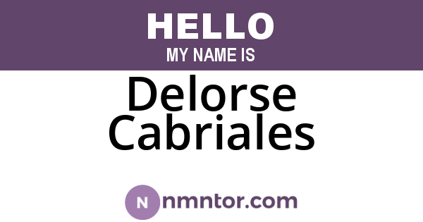 Delorse Cabriales