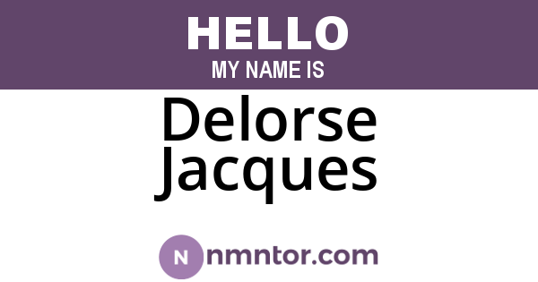 Delorse Jacques