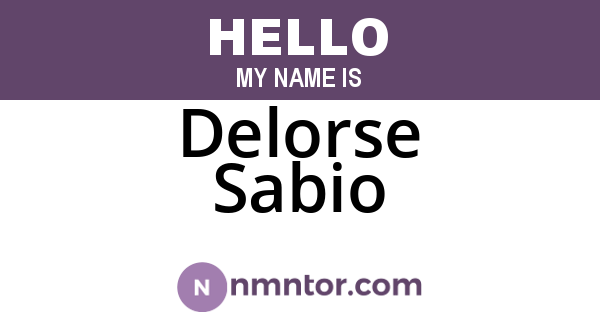 Delorse Sabio