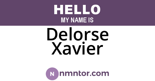 Delorse Xavier