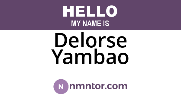 Delorse Yambao
