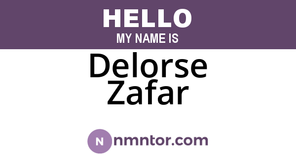 Delorse Zafar
