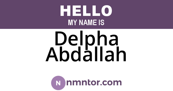 Delpha Abdallah
