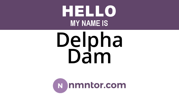 Delpha Dam