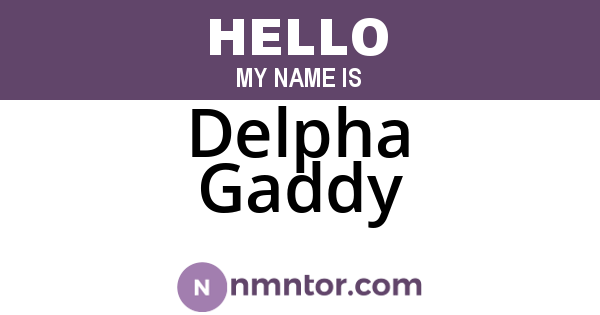 Delpha Gaddy