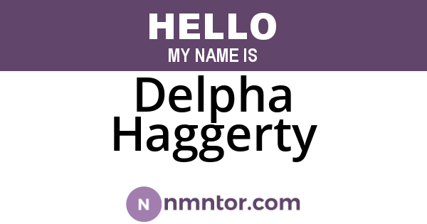 Delpha Haggerty