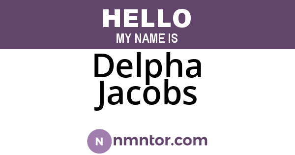 Delpha Jacobs