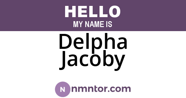 Delpha Jacoby