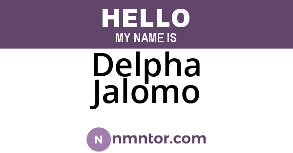 Delpha Jalomo