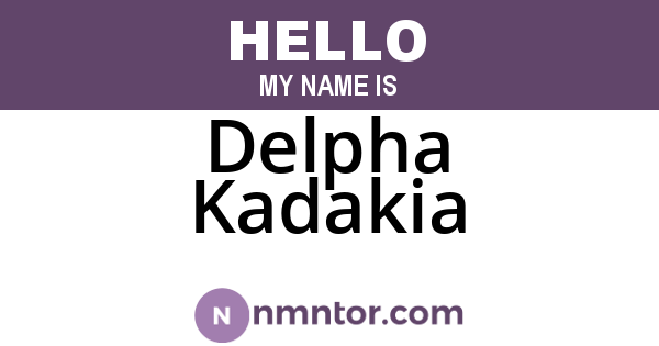 Delpha Kadakia