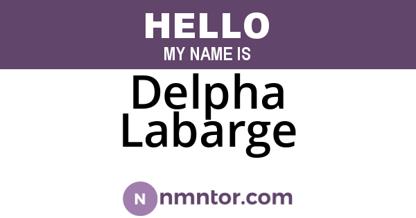 Delpha Labarge