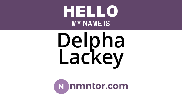 Delpha Lackey