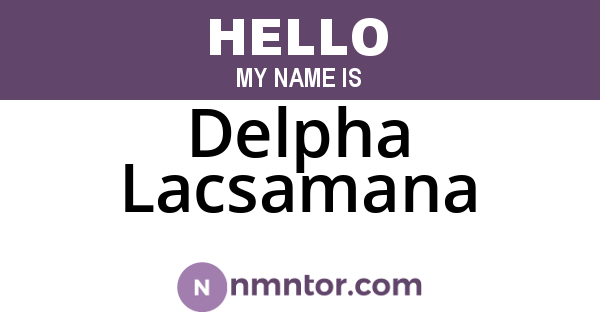 Delpha Lacsamana