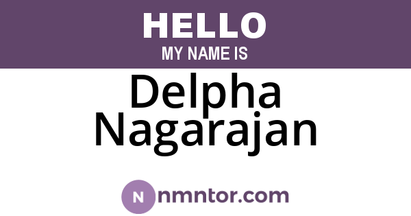 Delpha Nagarajan