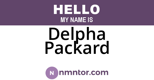Delpha Packard