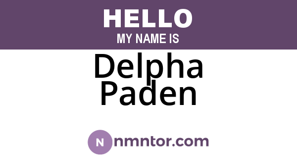 Delpha Paden