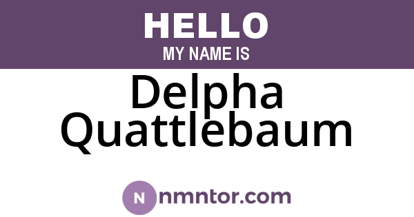 Delpha Quattlebaum