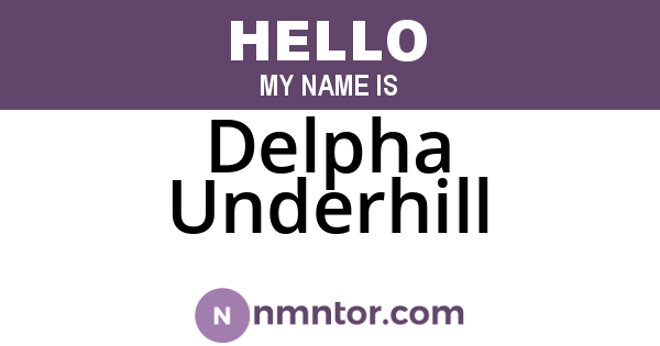 Delpha Underhill