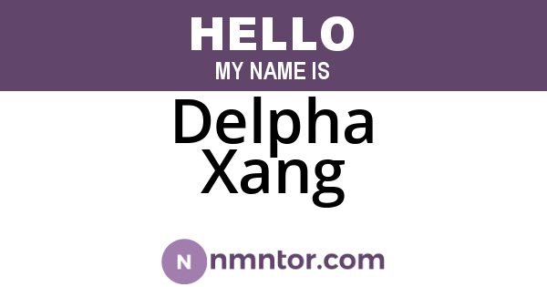 Delpha Xang
