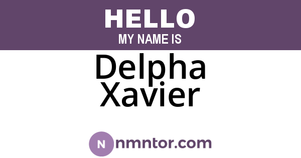 Delpha Xavier