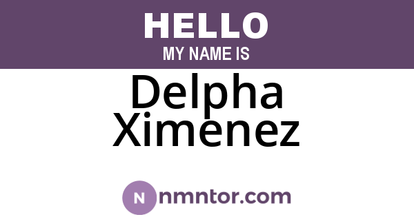 Delpha Ximenez