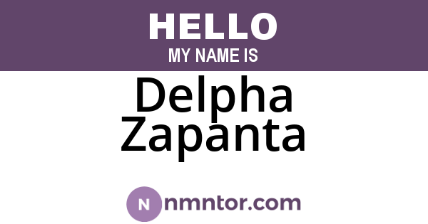 Delpha Zapanta