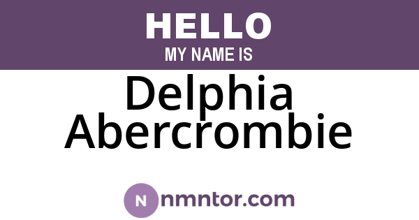 Delphia Abercrombie