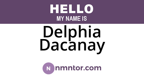 Delphia Dacanay