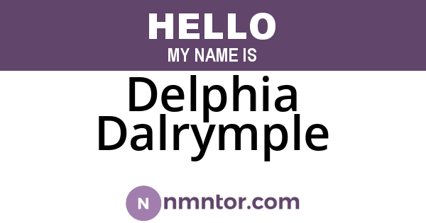Delphia Dalrymple