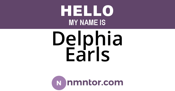 Delphia Earls